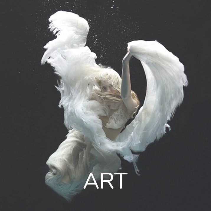 semi-abstract female figure on black background