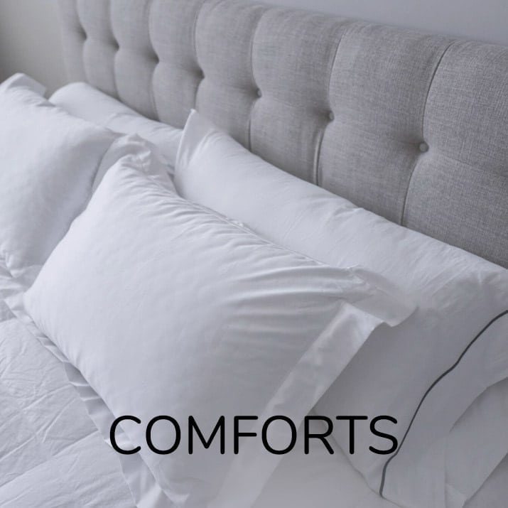 Head of a bed with white linens and headboard at Stanton